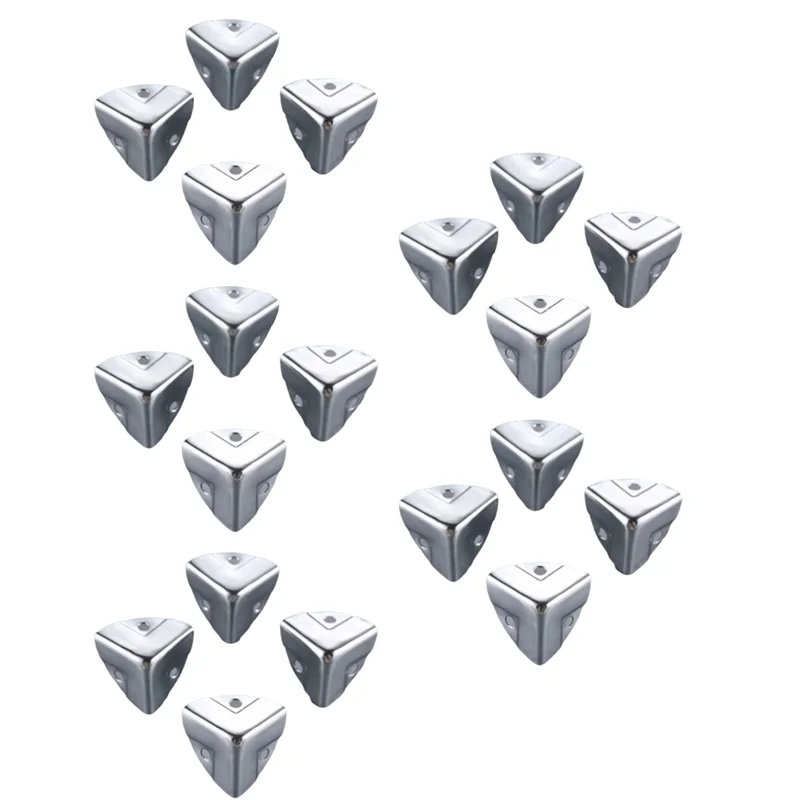 

A26F-Flight And Gift Box Corner Protection - 20Pc Metal Wooden Edge Guards For Secure Packaging