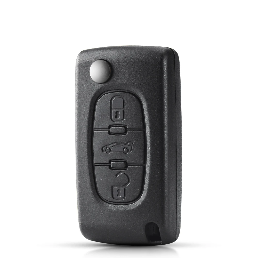 KEYYOU 3 Buttons Remote Car Key Shell Case Fob For Peugeot 207 208 307 308 408 Partner HU83 Blade CE0536