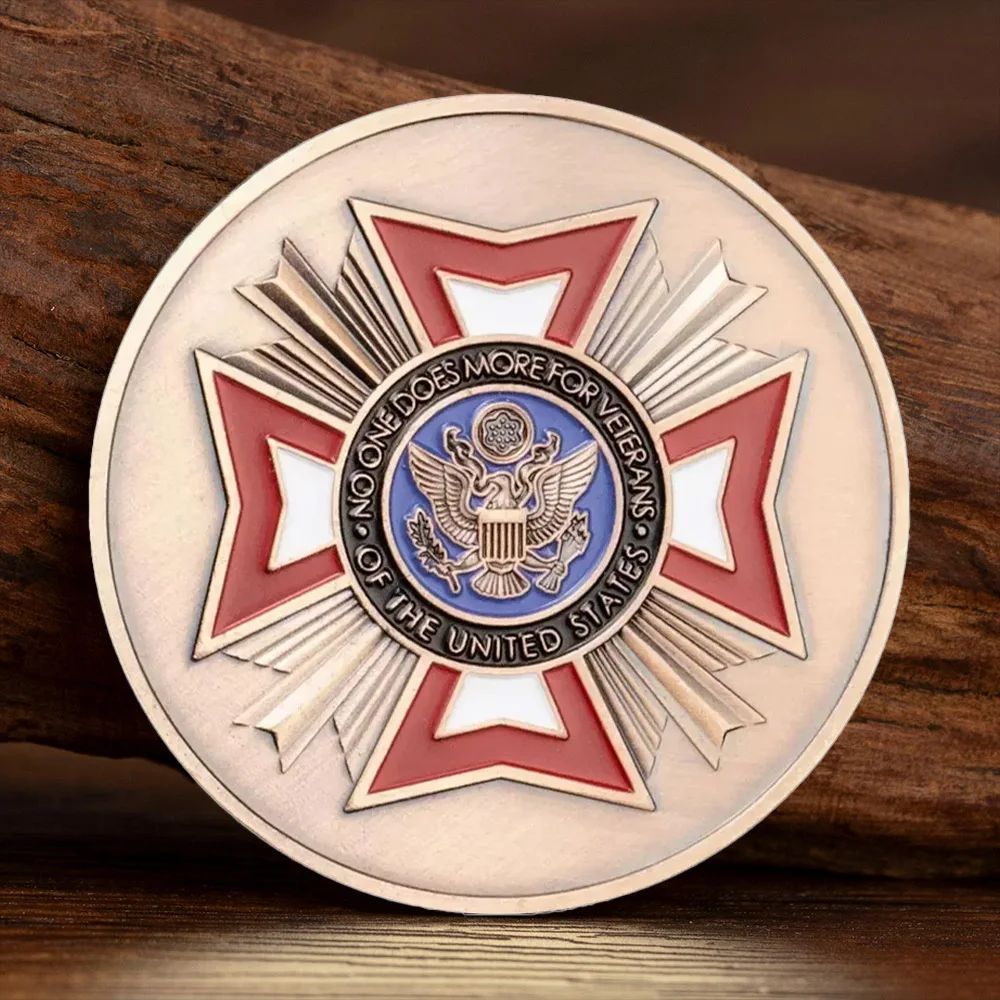 U.S. Military Commemorative Coin Bronze Plated Medal Soldier Series Baked Lacquer Antique Souvenir Coins