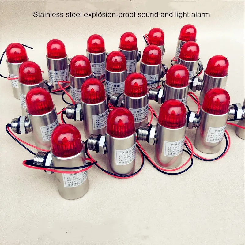 Alarm Explosion-proof Combustible Toxic Gas Detector Industrial Stainless Steel Sound Light LED Small Volume Loud Warning Light