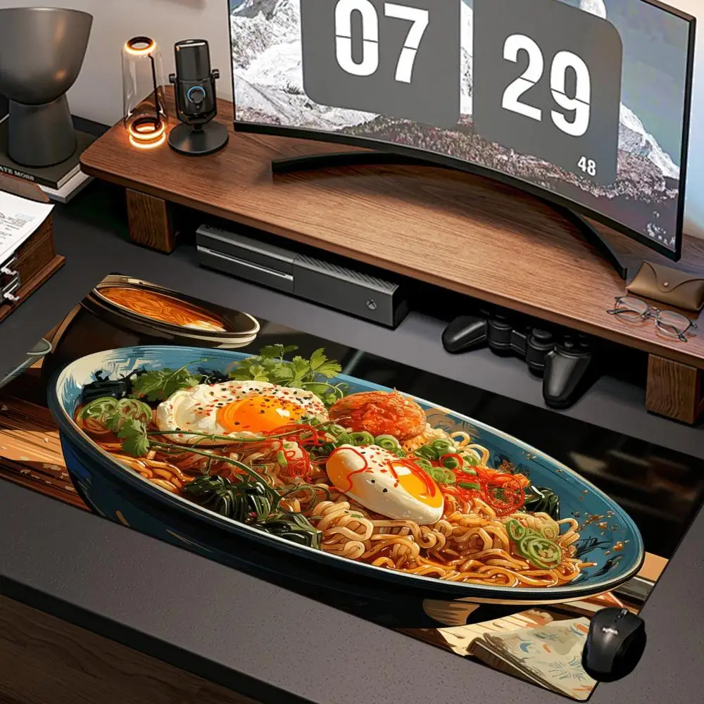 Anime ramen Mouse Pad New Computer Home Mousepad XXL Desk Mats Natural Rubber Office Anti Slip Gaming Accessories pad