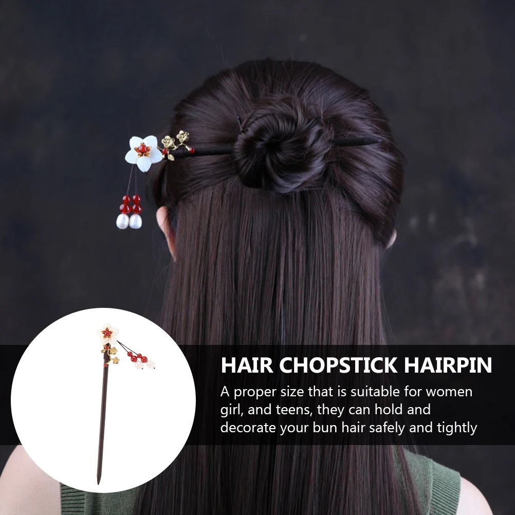 

Hair Bun Vintage Hairpin Headdress Retro Stick Chopstick Miss Accessories for