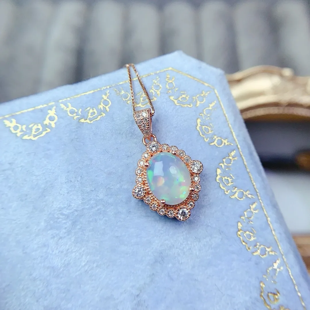 

Luxurious S925 Silver Featuring Captivating Natural Opal Perfect for Women Seeking Sophisticated Chic Jewelry