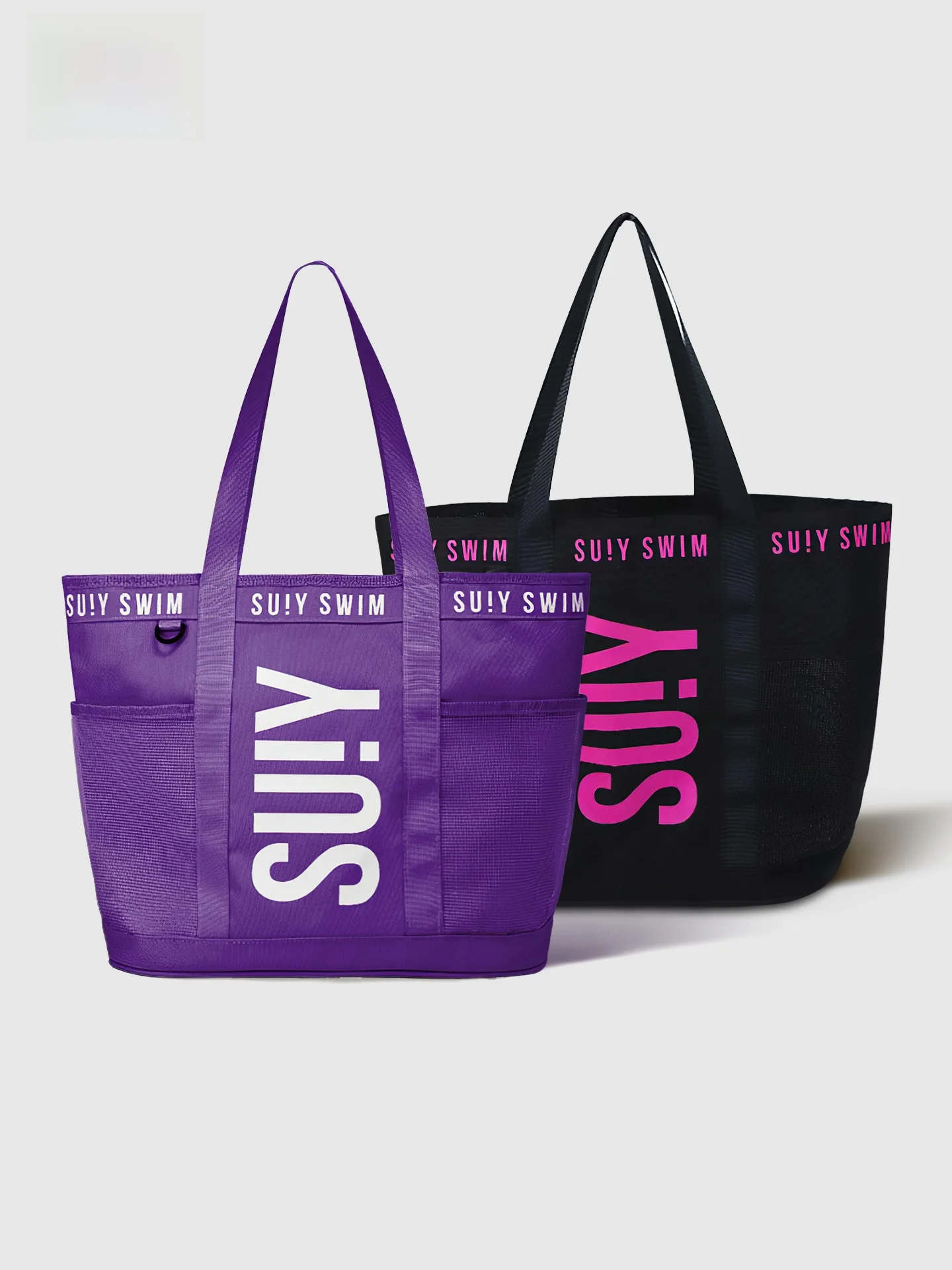 suiy-women's-swimming-bag-large-capacity-waterproof-handheld-drainable-dry-wet-separation-sport-fitness-storage-bag
