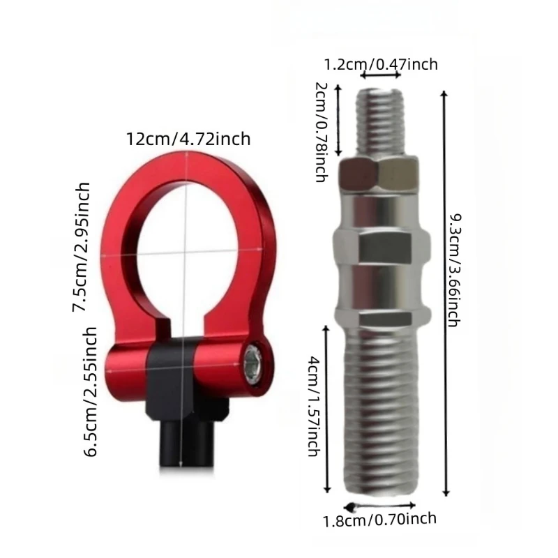Universal Aluminum Tow Hook for Japanese Cars High Strength Durable Car Towing Accessory