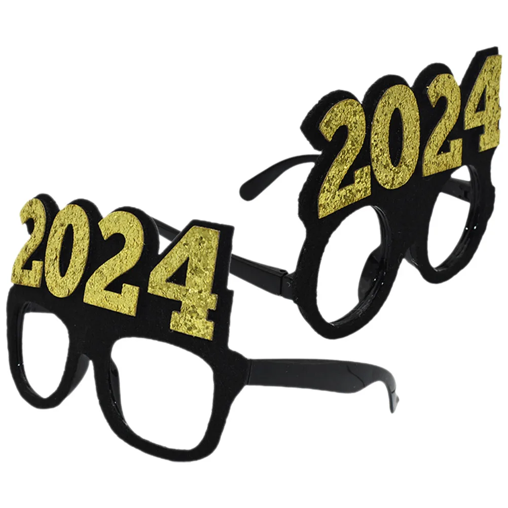 

2pcs 2024 Styling Glasses New Year Party Supplies Graduation Photo Props Costume Accessories Decorative Eyewear Comfortable