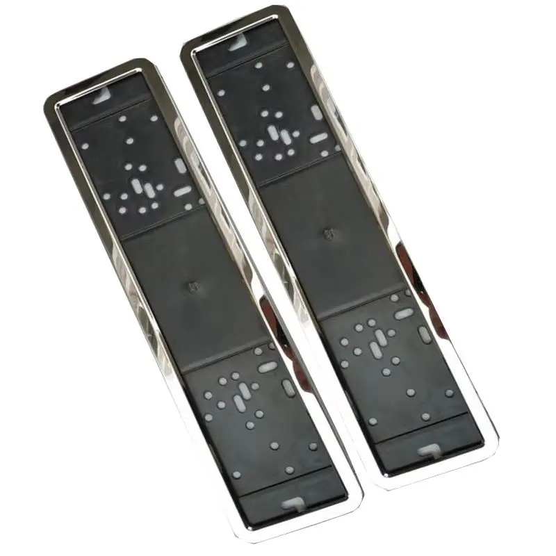 

2 Pcs Fit EU Car License Plate Frame Metal And Plastic Frame Car License Plate Frame Number Plate Holder Car Accessories