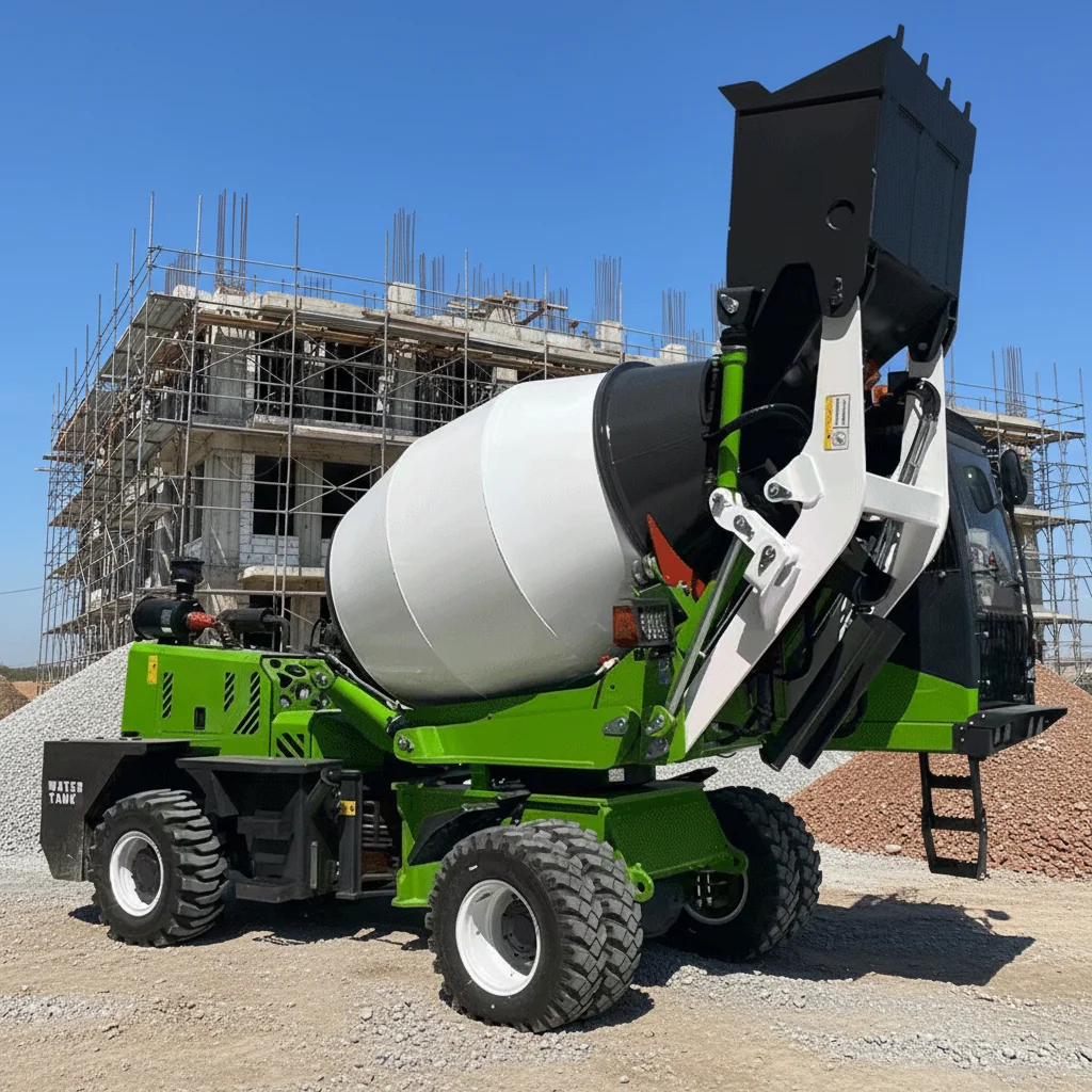 Customized Full Hydraulic Self Loading Concrete Mixer Truck For Global Export