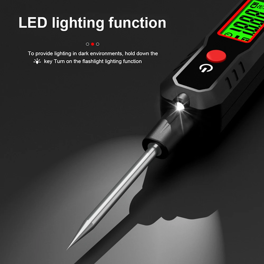 HT86A 100V Car Voltage Detector Pen Non-Contact Adjustable DC Voltage Backlight Tester Car Fault Maintenance Circuit Test Pen