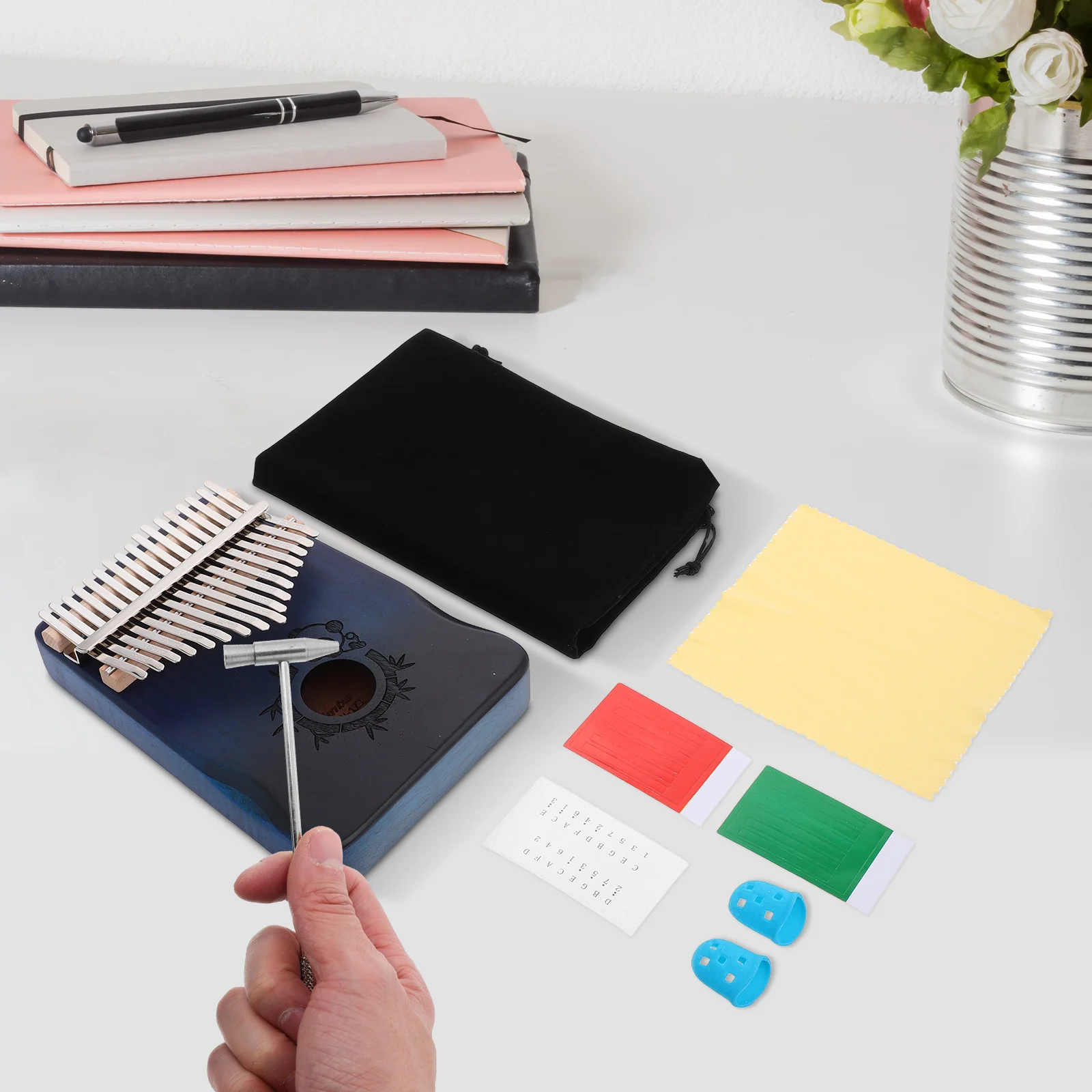 

1Set 17 Keys Kalimba Thumb Piano Portable Musical Instrument for and Adults Compact Lightweight Design Finger Piano