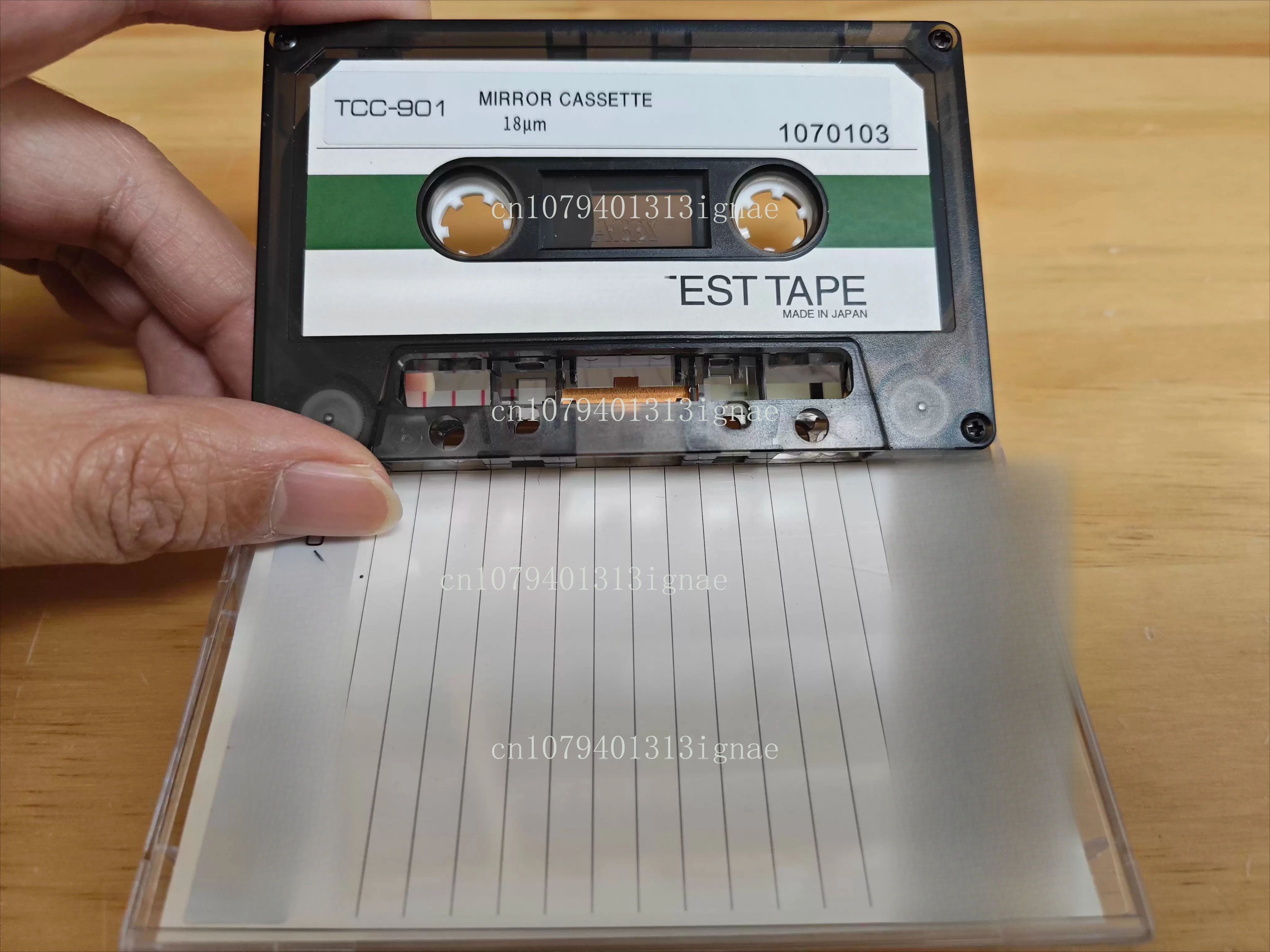 New mirror test with mirror tape TCC901 recorder card holder maintenance calibration test