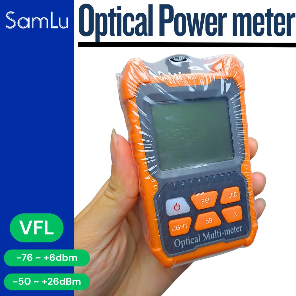 MINI OPM Handheld Fiber Optical Power Meter -70+6 -50+26dbm High Quality Dry or lithium battery Mini OPM Support Lighting