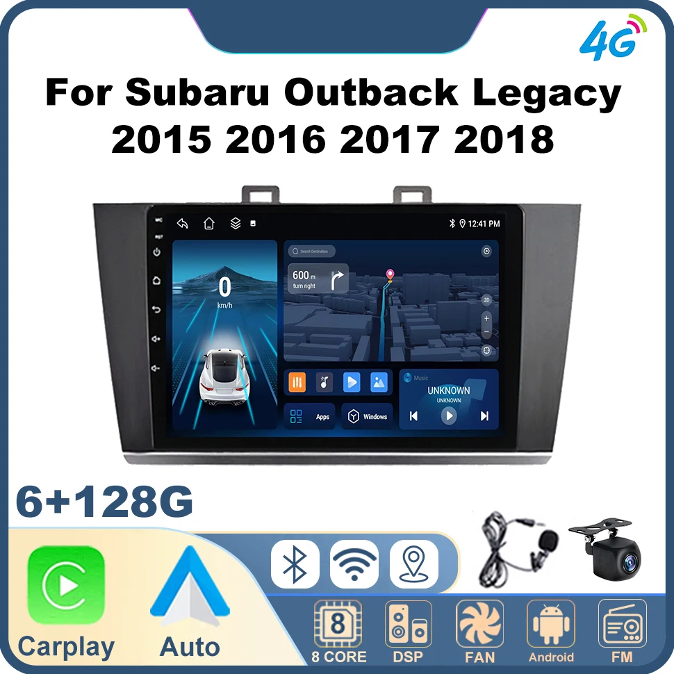 

4G Carplay автомобильный радиоприемник аудио стерео для Subaru Outback Legacy 2015 2016 2017 2018 Navi 4G GPS Android автомобильные интеллектуальные системы IPS