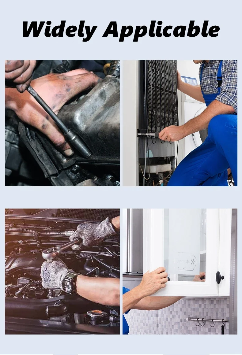 Flexibler Steckschlüssel-Ratschenverlängerer für Autoreparaturen, 1/2 Zoll Antrieb, Flexibler Steckschlüssel-Verlängerungsstab – Detail 3