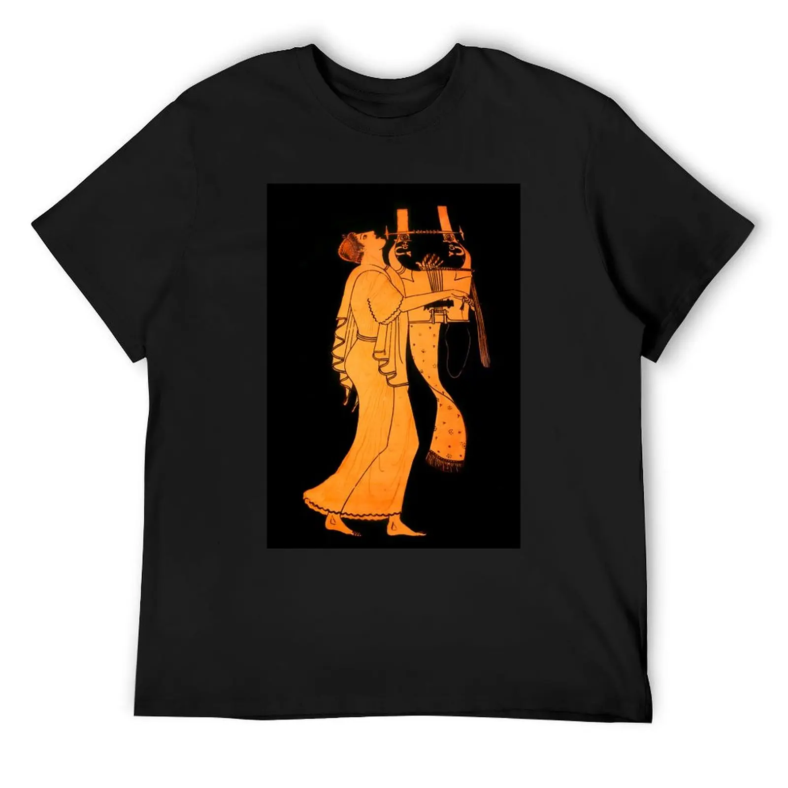 Attic Greek Lyre player by the Berlin Painter T-Shirt anime clothes shirts graphic vintage clothes mens t shirt