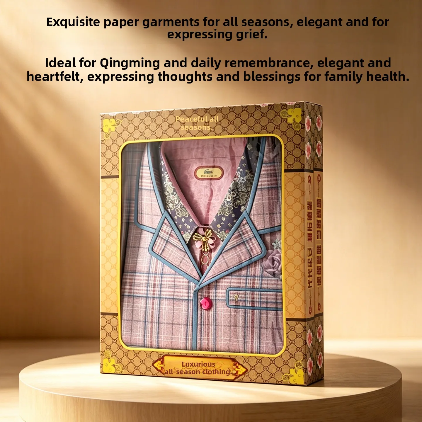 Women's Spring Autumn Winter Summer Shirt Paper Made Clothes for Tomb Sweeping And Ancestral Worship Complete Set