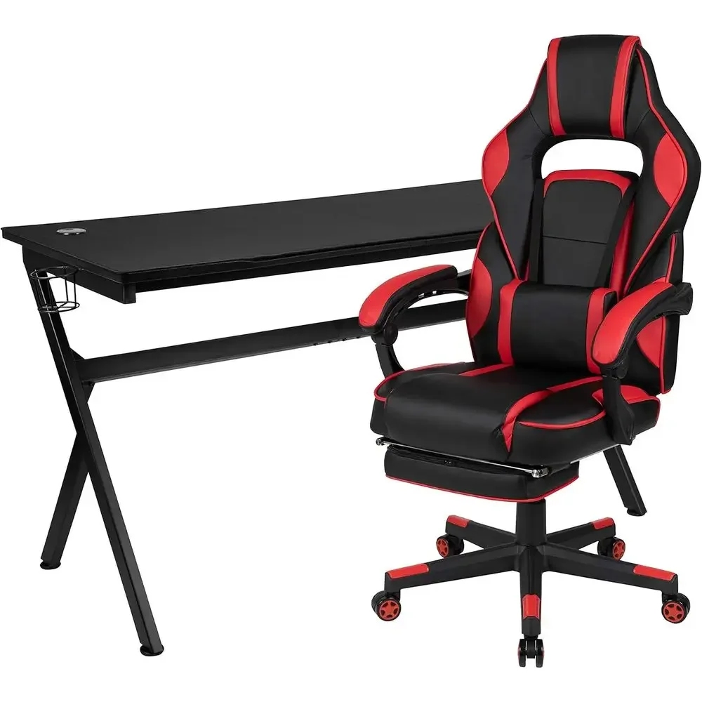 

Special OfferEMMA + OLIVER Black/Red Gaming Desk Bundle - Cup/set Holder/Mouse Pad Top