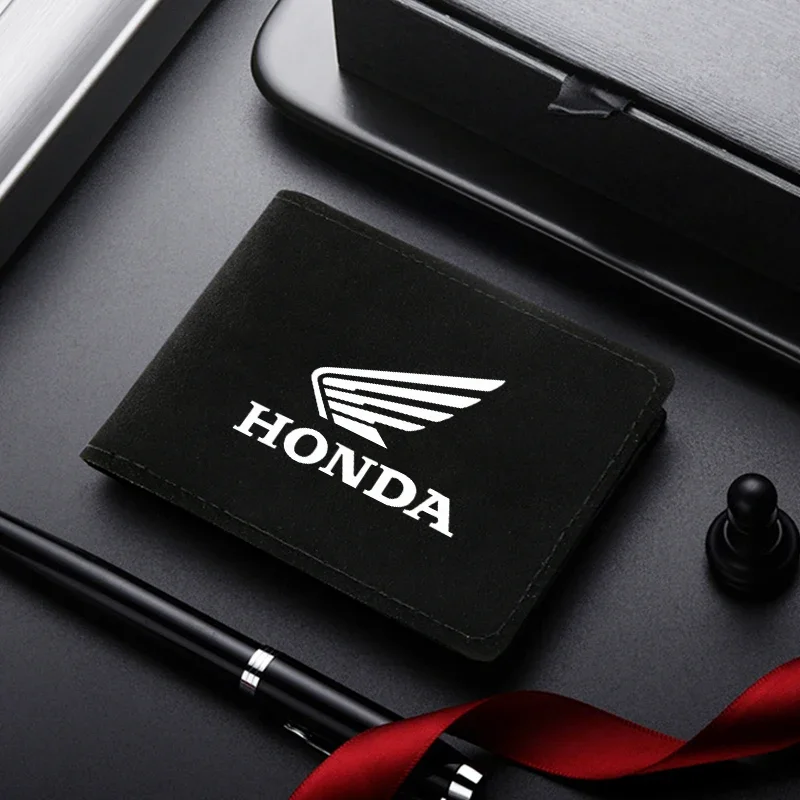 Motorcycle Driver's license Cover Holder ID Credit Card Wallet Suede For Honda CB CB400 CB650F CBF Africa Twin CRF1100L CRF 1100