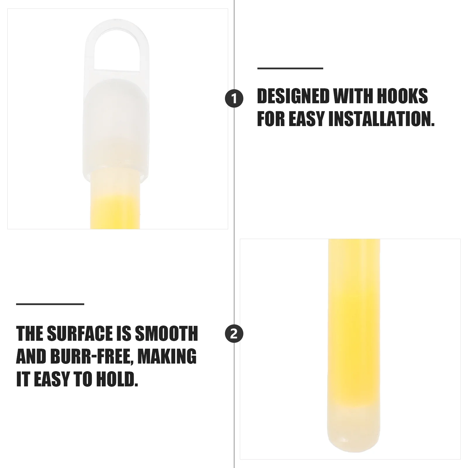 5 pezzi Glow Party Supplies Bastone di illuminazione Giocattolo luminoso The Dark Sticks Bulk 1500X150X150CM Prop Giallo Strumenti di emergenza
