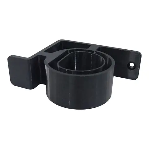 1Pcs Wall Mount Type 2 EV Charging Plug Holder 90 Degree Low Profile RH Black Plastic Charger Bracket Car Accessories