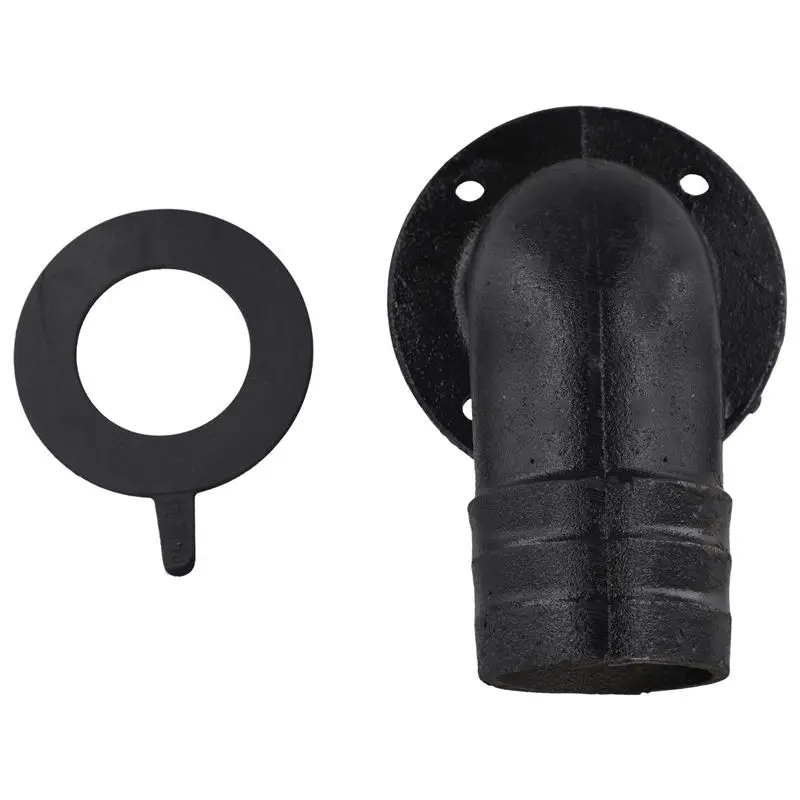 DT17 Sewage Pump Outlet Fittings Submersible Cutting Pump Fitting Blowdown Outlet 3 Inches Black Pig Iron