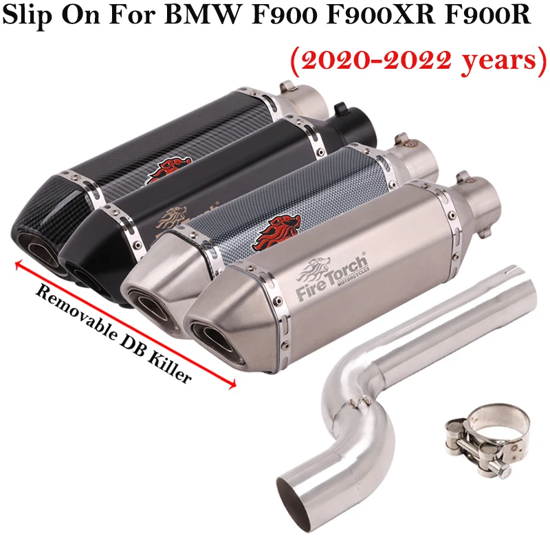 

Глушитель Slip-On для мотоциклов BMW F900 F900XR F900R 2020 2021 2022, модифицированная средняя соединительная труба, DB Killer