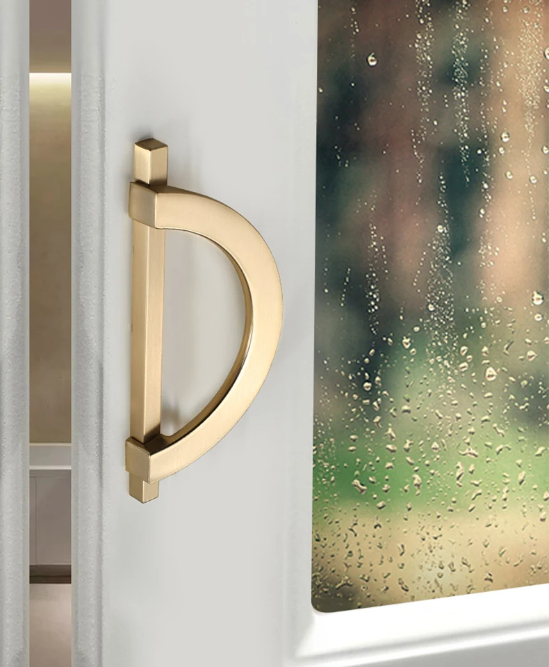 Wv Luxus Küchen schrank Lagerung weiße Tür Schrank Griffe Schublade Kleider schrank Griff halbkreis förmige runde Tür zieht Knöpfe Hardware küchen schrank aufbewahrung – Detail 4