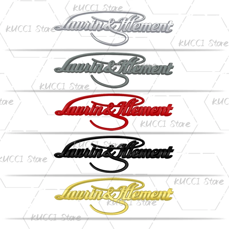 3D Car Sticker Laurin & Klement Logo Metal Emblem Badge Decals For Sport Line Octavia Rapid Kodiaq Superb Fabia Kamiq L&K