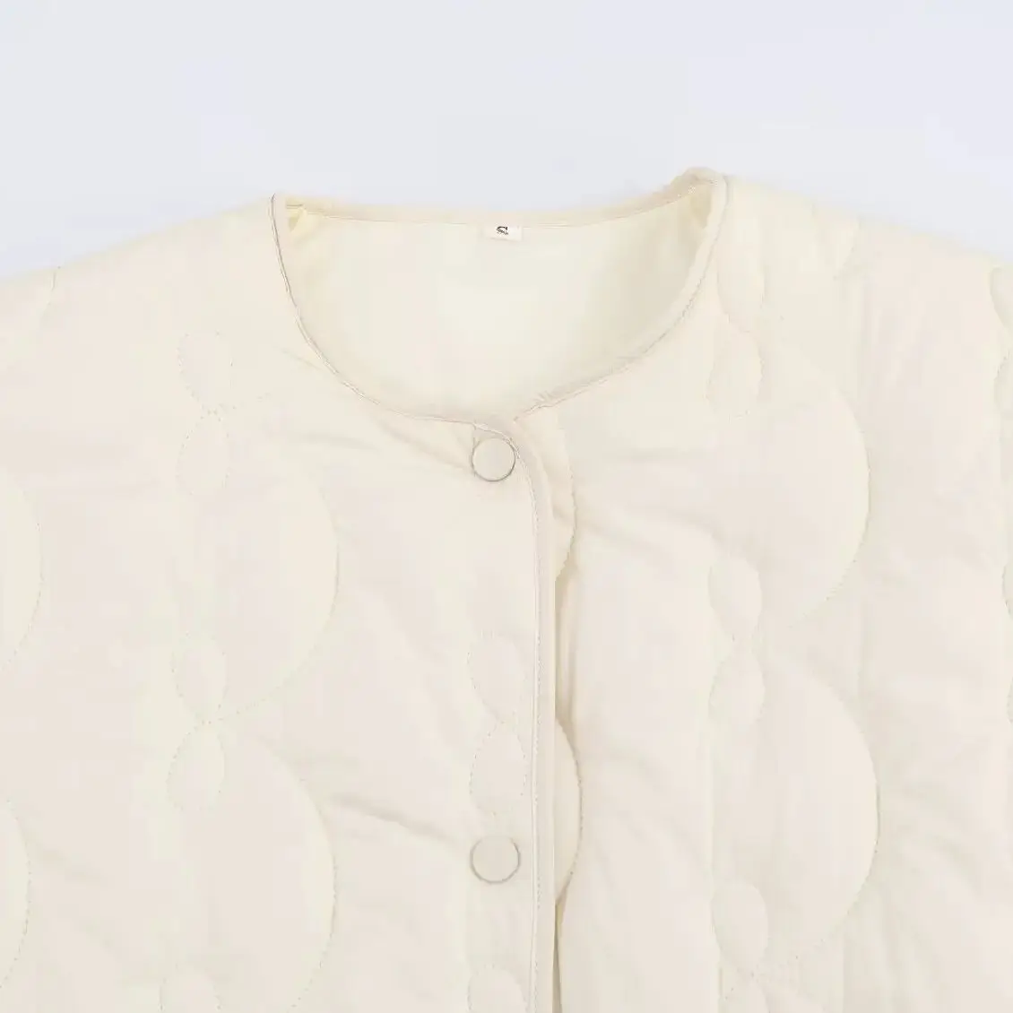 DiYiG WOMAN 2025 Jesienna Nowa Moda Kurtka Pikowana z Kokardą Retro Długi Rękaw Uniwersalna Kurtka Zapinana na Guziki Odzież Wierzchnia Mujer