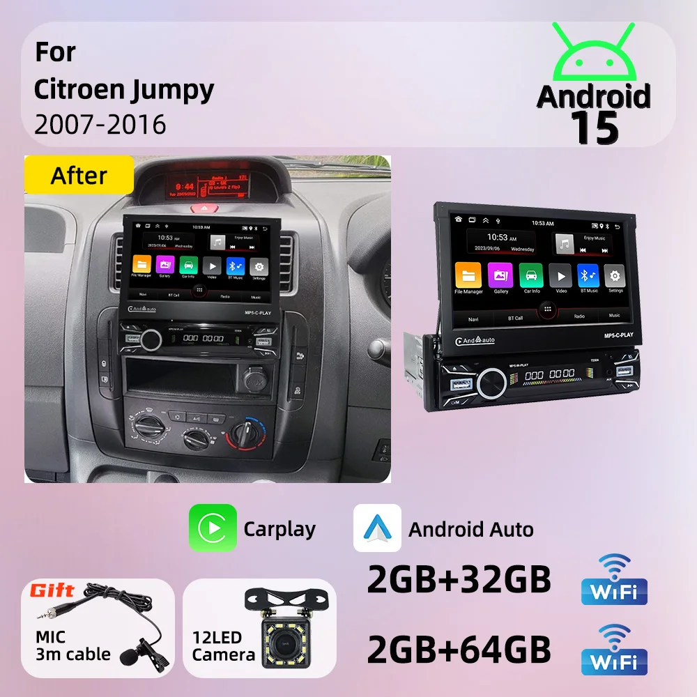Android Radio 1Din Stereo 7