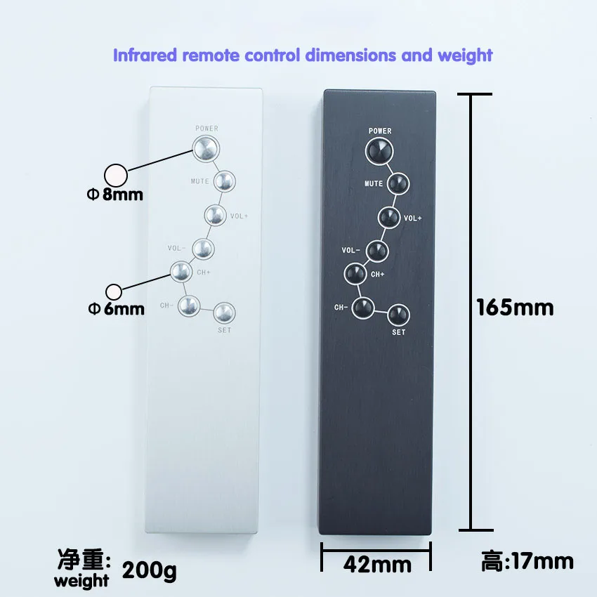 Nvarcher-Préamplificateur de signal infrarouge tout en aluminium, télécommande à 7 touches, audio Hifi, CD, décodeur TV
