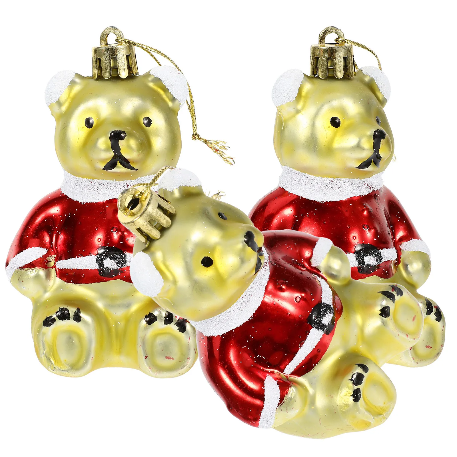 

3Pcs Christmas Tree Hanging Bear Pendant Plastic Xmas Decoration Party Xmas Tree Decor Christmas Decorations Hanging Bear Decor
