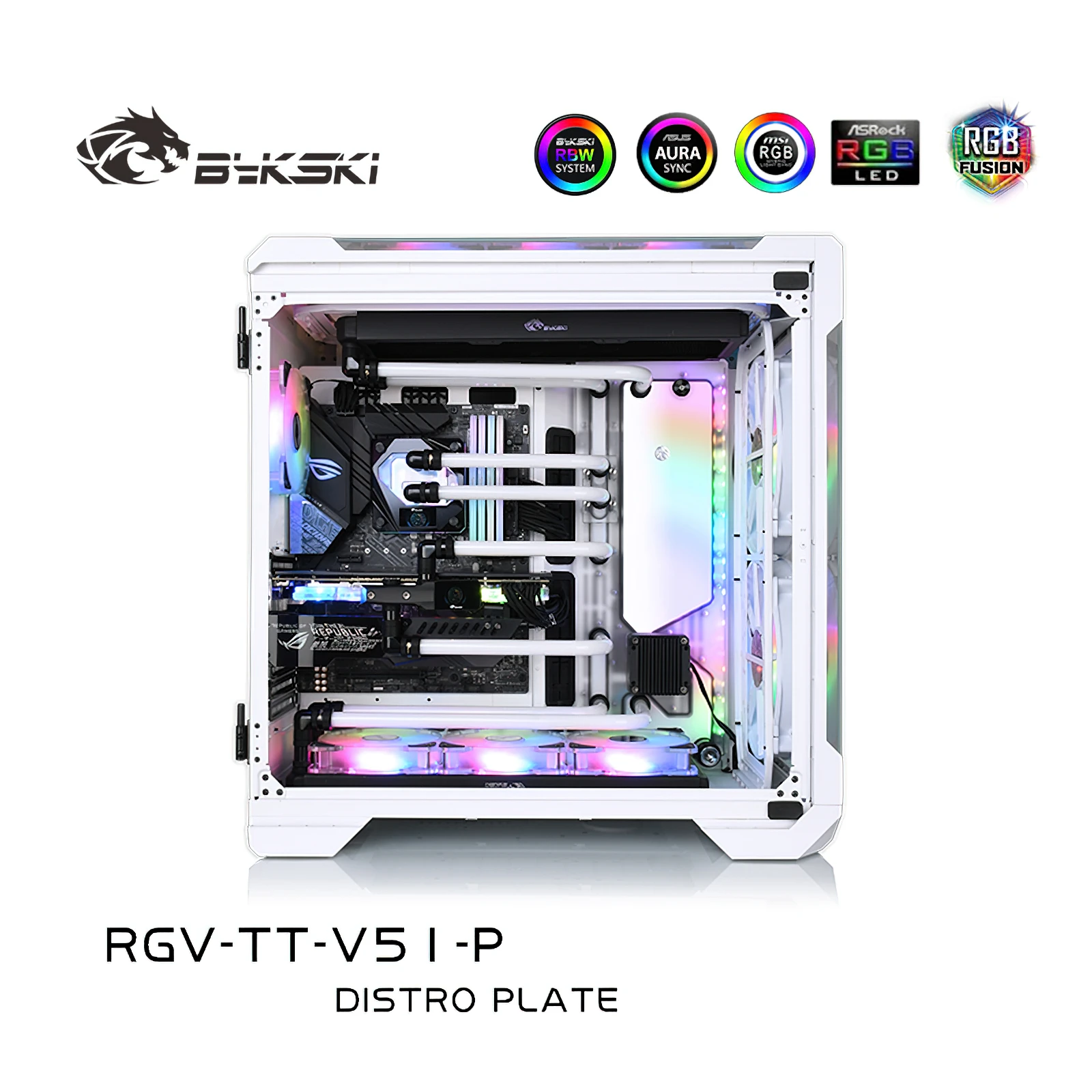 Bykski Distro Plate Water Cooling Kit for TT Core View 51 Chassis Case CPU GPU RGB RGV-TT-V51-P