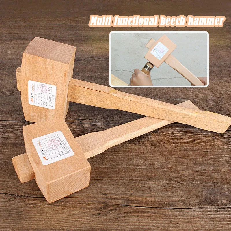 Beech Hammer Professional Work Tools Multifunctional Hammer Diy Tool Carpenter Tools Wood Furniture Assembly Greener Accessories