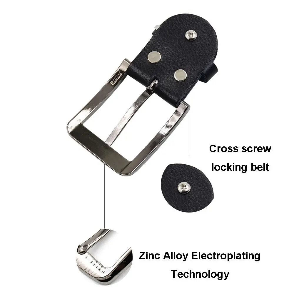 2.5/3.5/4 cm Genuine Leather Belt Buckle Zinc Alloy Buckle Belt Head Men Fashion Accessories Home Supplies