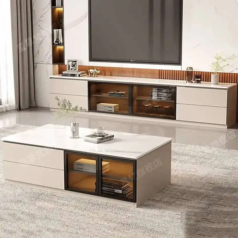 

Modern Drawers Living Room Tv Stands Mobile Cabinets Luxury Shelf Tv Table Designer Storage Suporte Para Tv Trendy Furniture