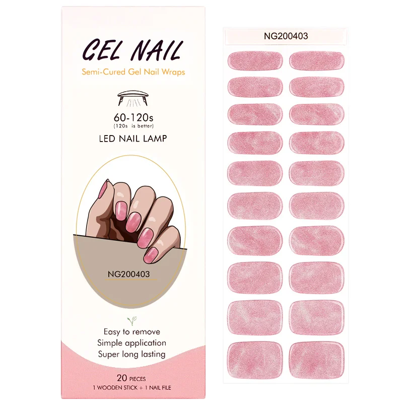 Parches de uñas semi curados en forma de corazón, adhesivos de color sólido de cobertura completa para uñas, necesitan lámpara UV, uñas postizas para manicura DIY 2