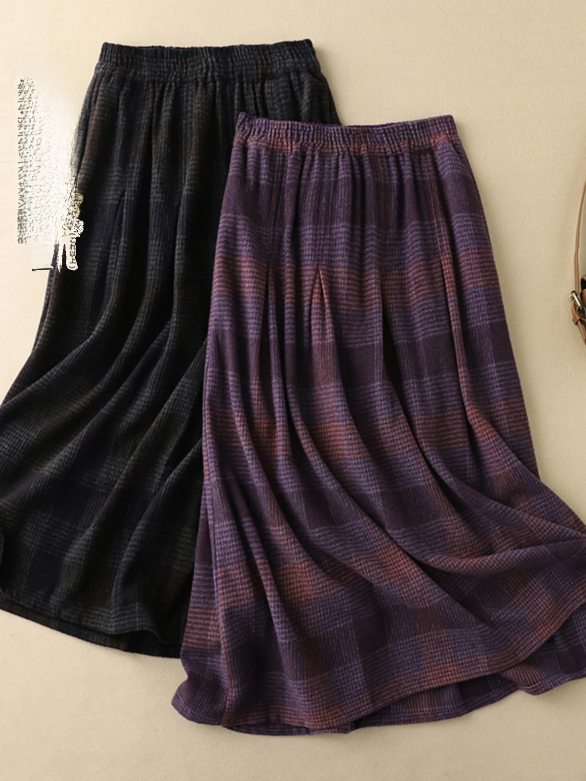 

Теплая шерстяная юбка миди в клетку для женщин, винтажный стиль, для офиса и повседневной носки, для фигуры типа «груша», на зимний сезон