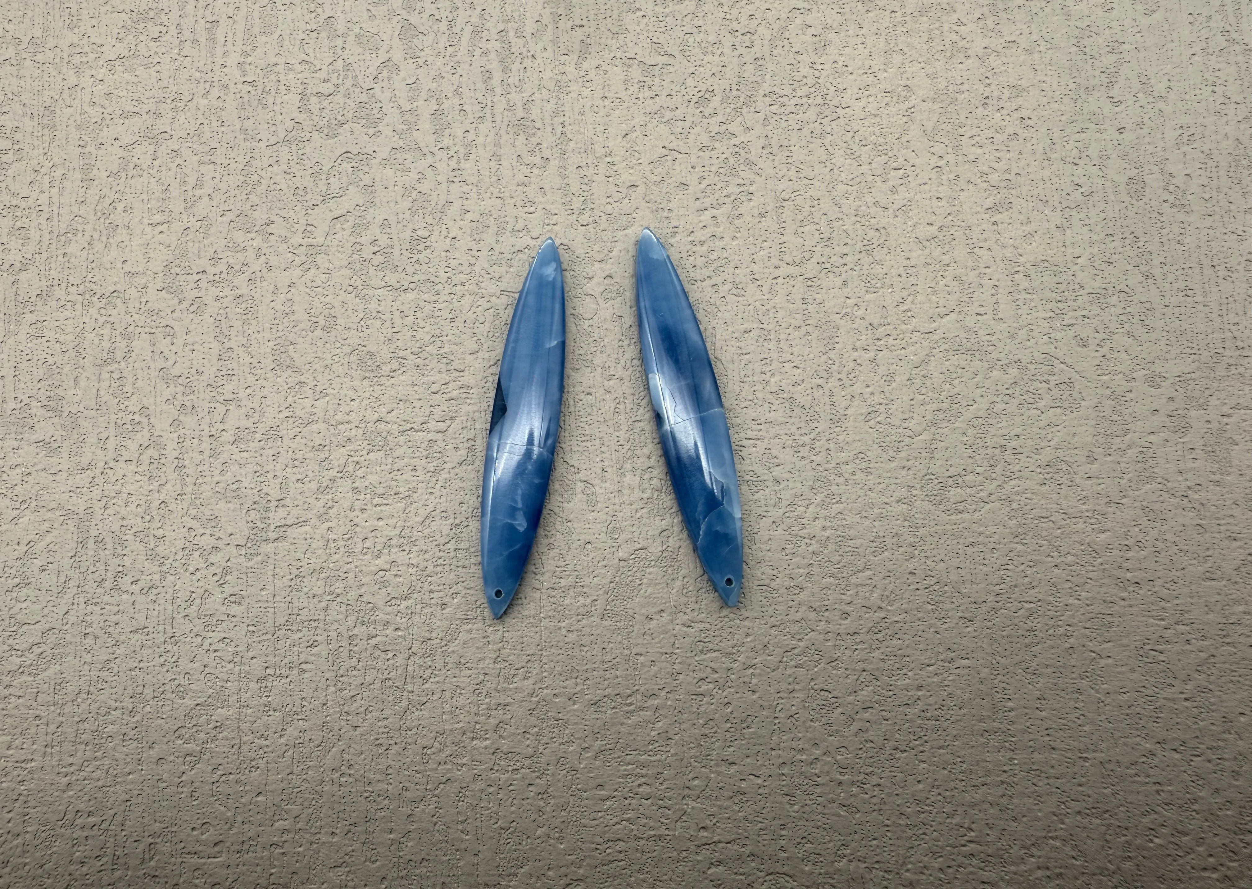 

Semiprecious Stone Beads Blue Onyx Gemstone Earrings For Women 54x9x5mm 7g Fashion Jewelry Women Earrings Accessories
