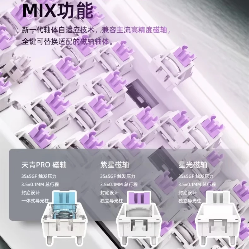 NEW Mercury68 Magnetic Axis Keyboard Custom 8k68 0 Dead Hot-swap RGB0.004 SOCD /0.01MM RT Gaming Keyboard Esports Gamers