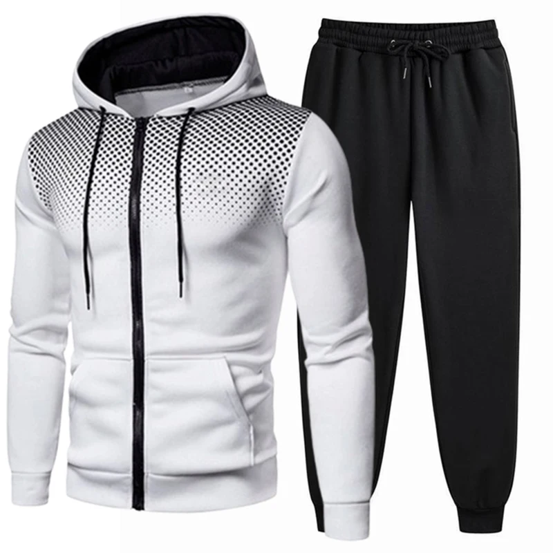 Quality Men\'s Sweatshirt Autumn Winter Hoodies Casual Sports Jogging Zipper Tracksuit Top Outdoor Hot Sales Versatile Sweatpants