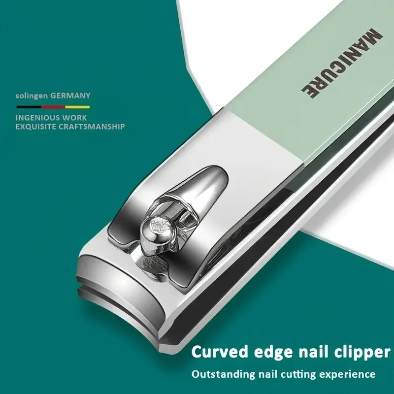 Conjunto de manicure profissional, 16 peças, kit de função completa, conjuntos de pedicure de aço inoxidável com estojo portátil de couro, ideia de presente