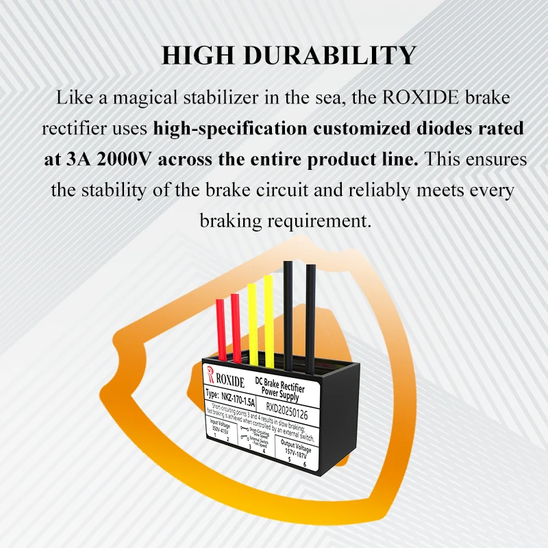 NKZ-170-1.5 Motor Brake Rectifier Module, Input: AC 350/415V, Output: DC 157/187V