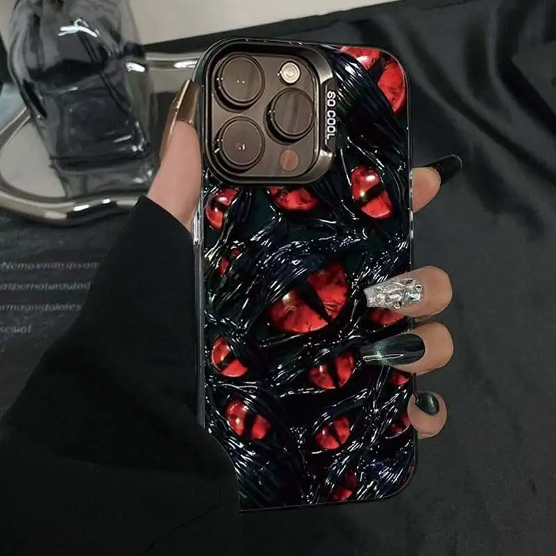 Advanced Dark Eye Phone Cover for I Phone 18 Air 17 16 ProMax 16 Plus 15 14 Electroplated Mobile Phone Case