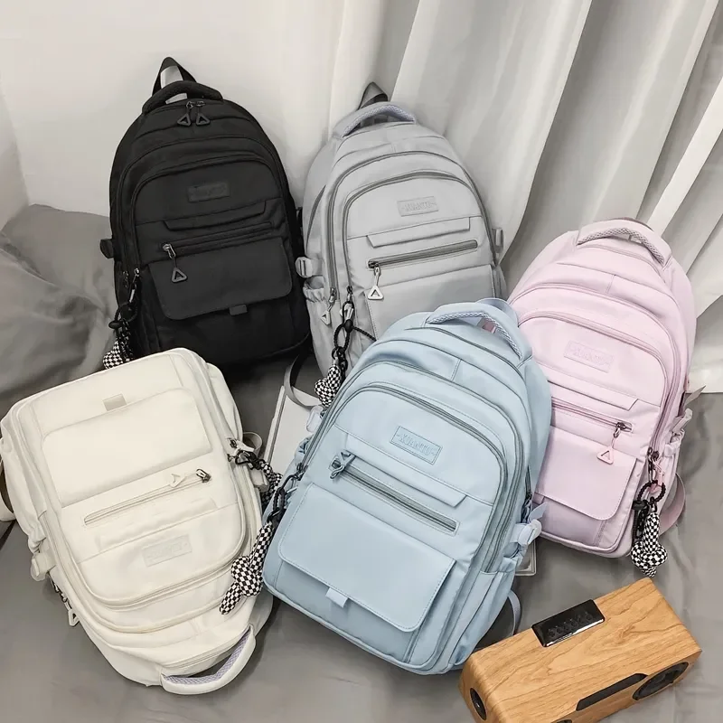 Trendy Women Backpack Nylon Female Harajuku School Bag Men Student New Kawaii College Book Lady Travel Backpack Fashion Girl Bag