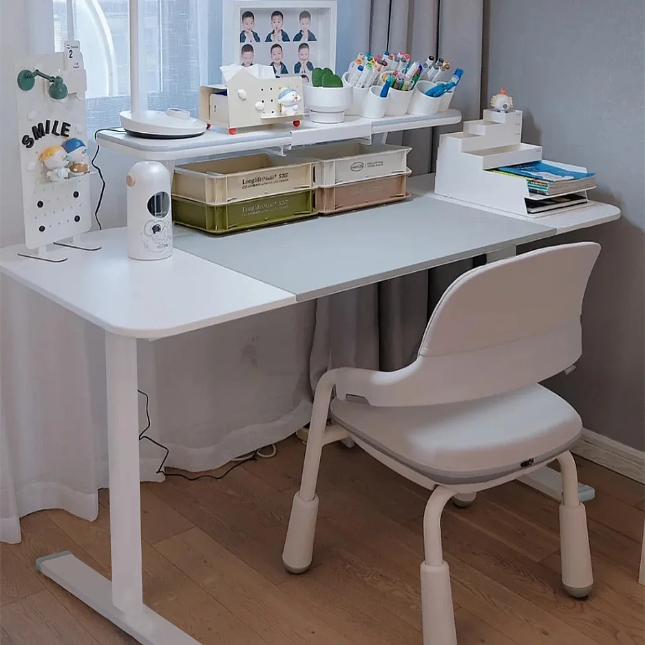 simple desk home computer girls' bedroom desktop  workbench ins style long study