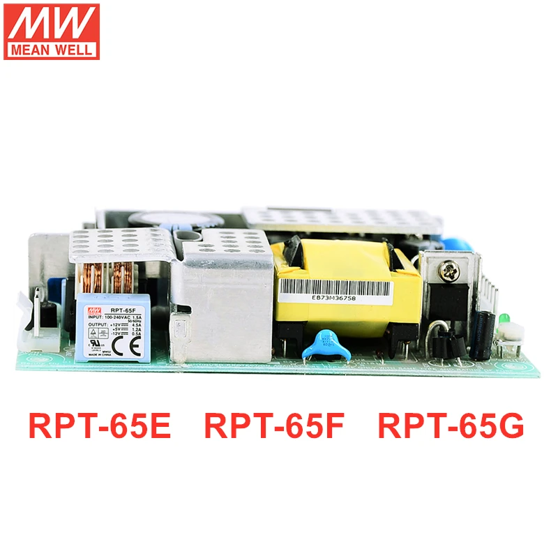 

MEAN WELL, Тип печатной платы, RPT-65 Series 65W, тройной выходной источник питания, RPT-65E RPT-65F RPT-65G