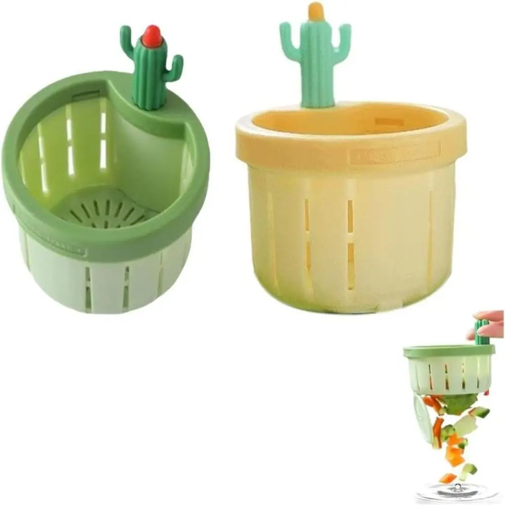 Anti-clogging Cactus Kitchen Sink Drain Strainer Food Waste Catcher Leakage-proof Sink Drain Basket Easy Cleaning With Washer