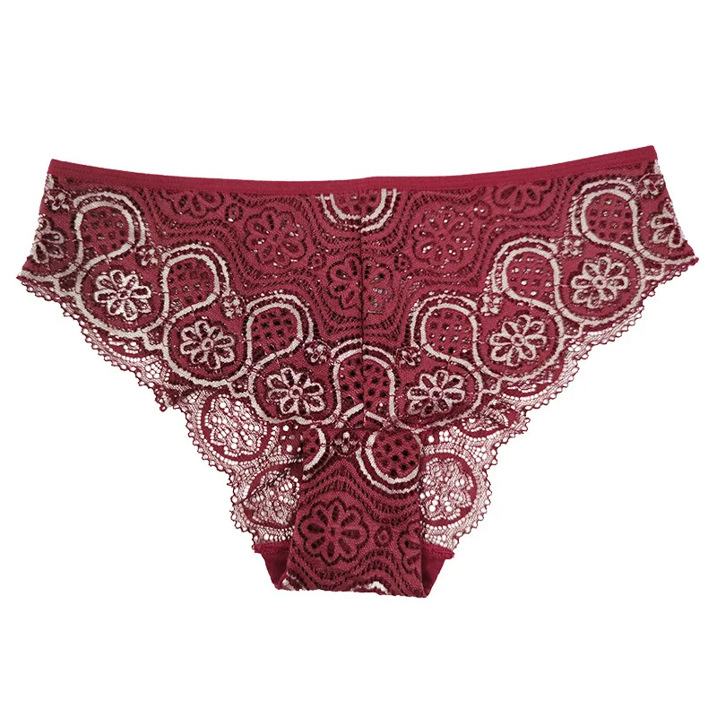 Woman Lace Panty Sexy Weave Panties for Women Floral Briefs Female Underwear Printed Underpants Fashion Sexy Lingerie NK2135