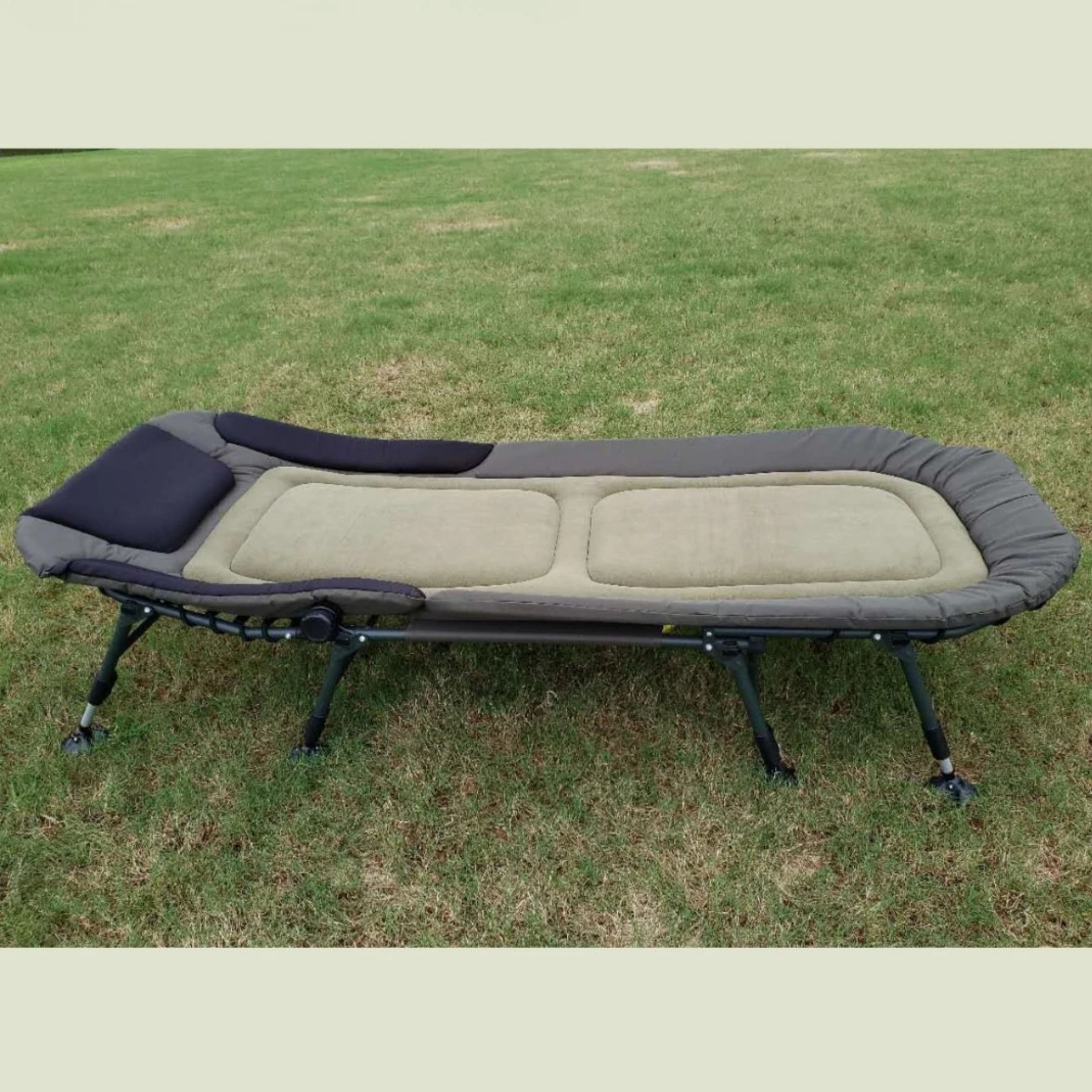 Oversized Foldable Rest Bed Height Adjustable All Terrain Support Frame Portable Cot For Indoor Nap Outdoor Travel Relaxation